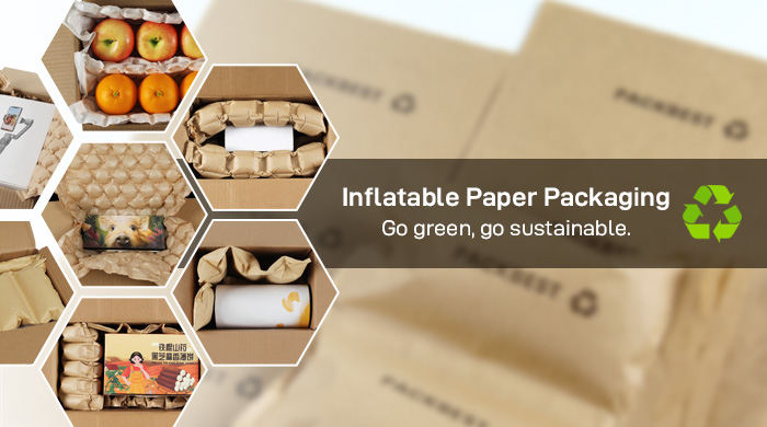 Inflatable paper packaging